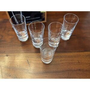 Set Of 5 Vivendi Clear Crystal Shot Glasses by Nachtmann Bavarian Crystal New 3"
